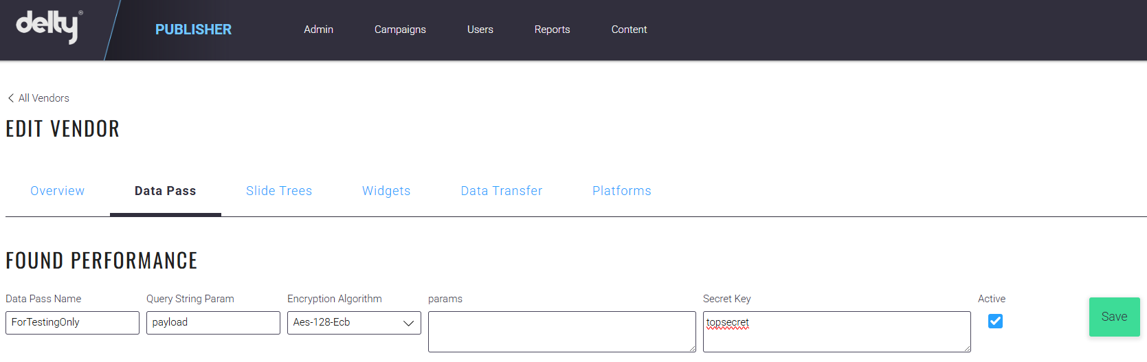 DataPass Key Setup Process